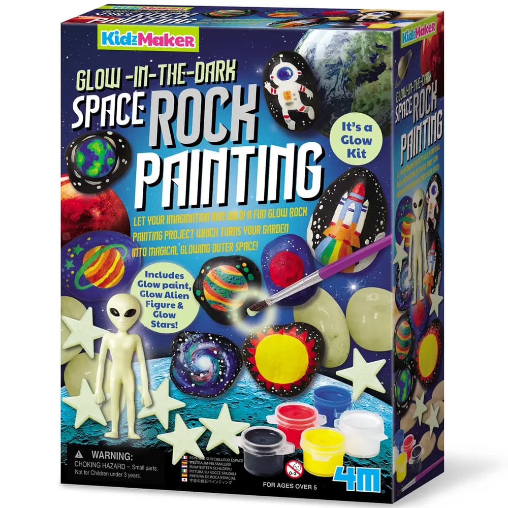 4M - KidzMaker - Glow In The Dark - Space Rock Painting