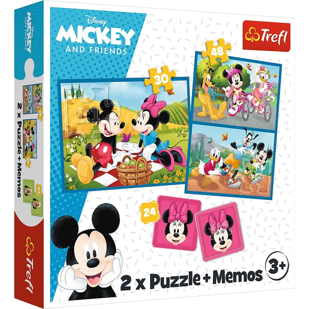Trefl Puzzles 2 in 1 memos -meet disn