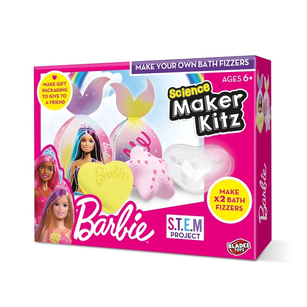 BARBIE - Make Your Own Bath Fizzers (Yellow / Light Pink)