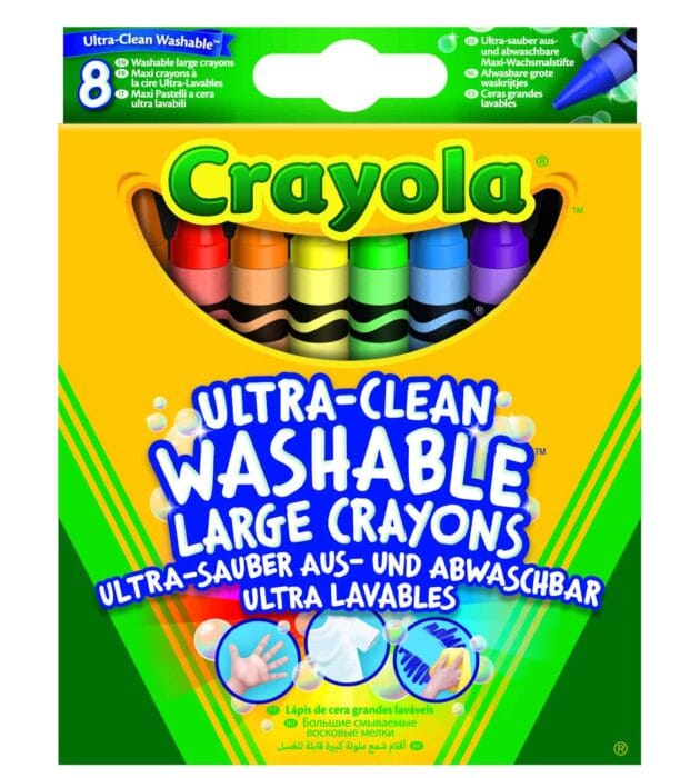 8 Ultra Clean Big Washable Crayons