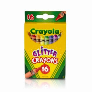 16 glitter crayons