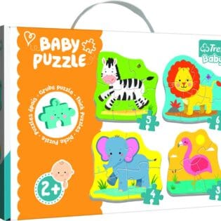 Puzzles - "Baby Classic" - Animals on the safari / Trefl Baby